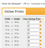 Print On Demand Markup